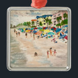 De Metal Ornamento "Fort Myer's Beach"<br><div class="desc">"Fort Myer's Beach" Pintura do ornamento por Therese Kramer</div>