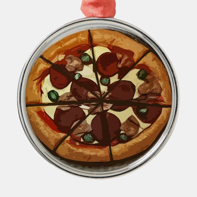 De Metal Ornamento fresco da pizaria da pizza (Frente)