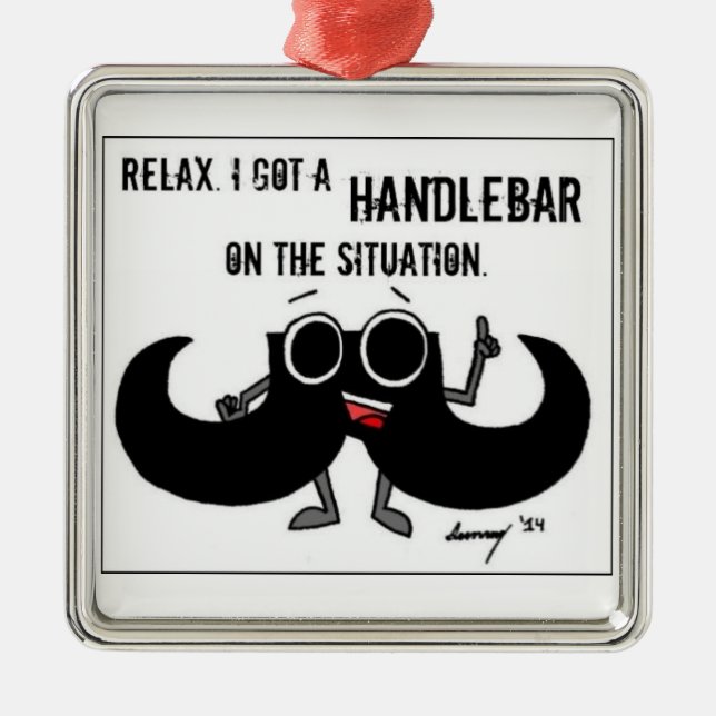 De Metal Ornamento "HANDLEBAR SOBRE A SITUAÇÃO" (Frente)