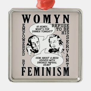 De Metal Ornamento Humor Retro-Feminista