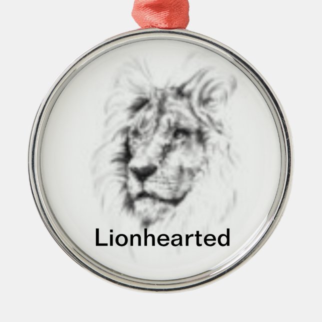 De Metal Ornamento Lionhearted (Frente)