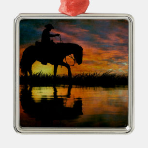 De Metal Ornamento metálico Cowboy