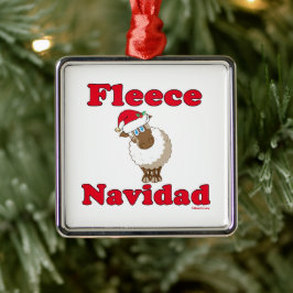 De Metal Ornamento Metálico da Fleece Navidad