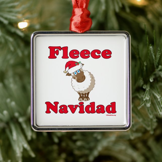 De Metal Ornamento Metálico da Fleece Navidad (Árvore)