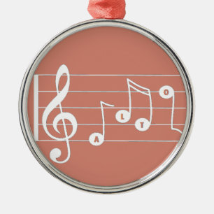 De Metal Ornamento Musical do Alto Singer
