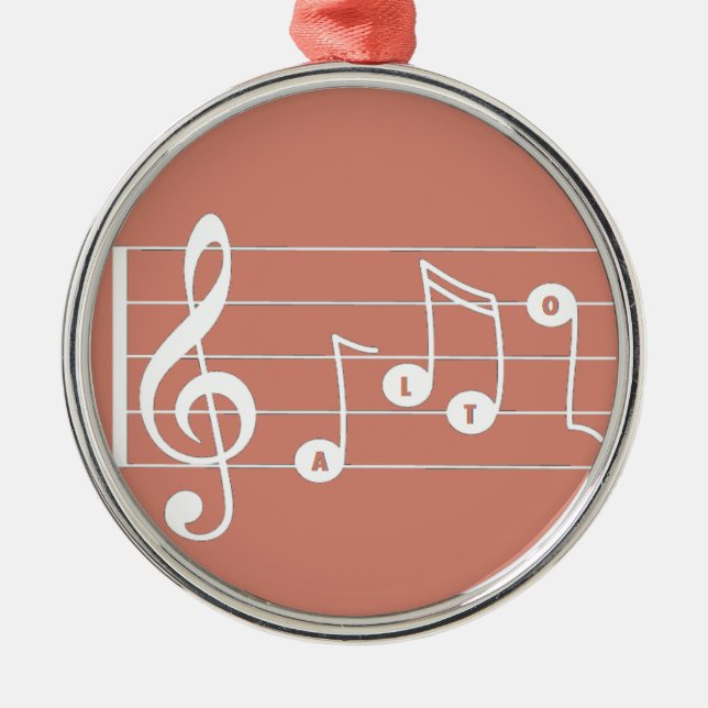 De Metal Ornamento Musical do Alto Singer (Frente)