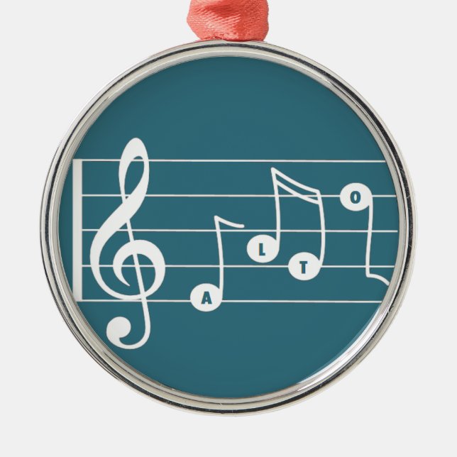 De Metal Ornamento Musical do Alto Singer (Frente)
