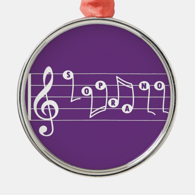 De Metal Ornamento Musical Soprano Singer (Frente)