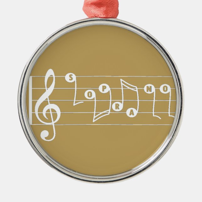 De Metal Ornamento Musical Soprano Singer (Frente)