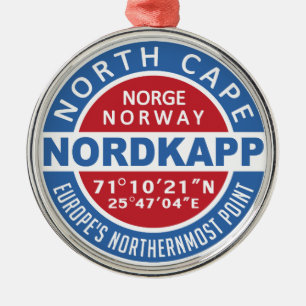 De Metal Ornamento Noruega NORDKAPP