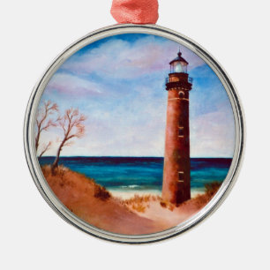 De Metal Ornamento pequeno do farol do ponto do Sable