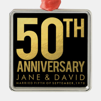 De Metal Ornamento personalizado aniversário do ouro 50th