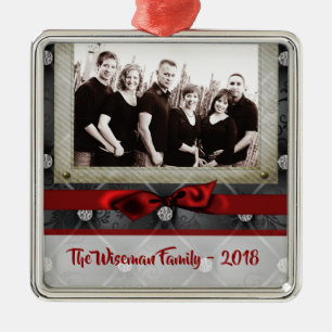 De Metal Ornamento personalizado da FOTO do diamante do