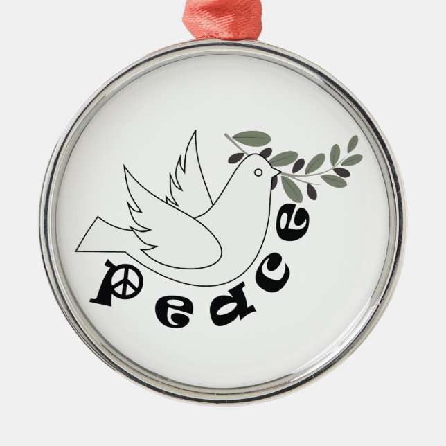 De Metal Ornamento personalizado da paz (Frente)