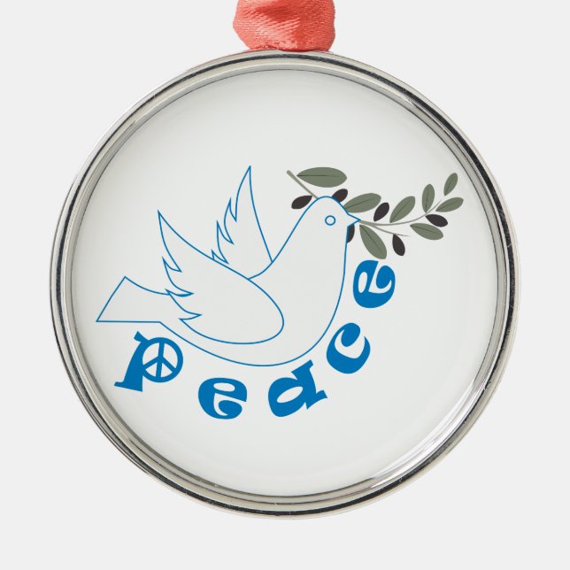 De Metal Ornamento personalizado da paz (Frente)