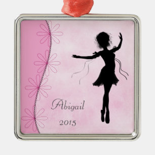 De Metal Ornamento personalizado da silhueta da bailarina