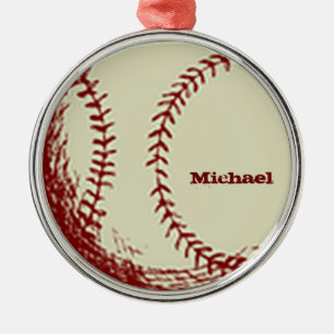 De Metal Ornamento personalizado do basebol do vintage