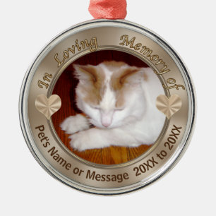 De Metal Ornamento personalizado do gato SEUS FOTO e TEXTO