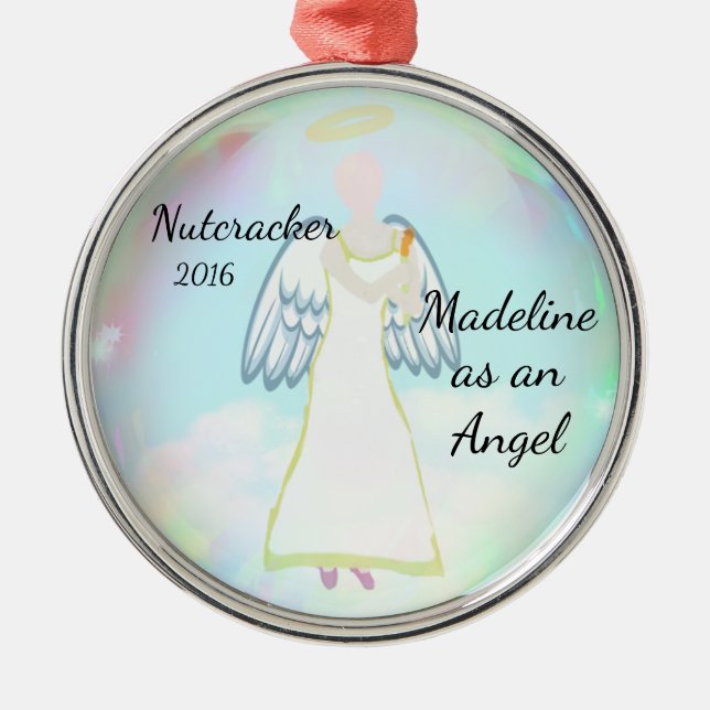De Metal Ornamento personalizado do Nutcracker - anjo (Frente)