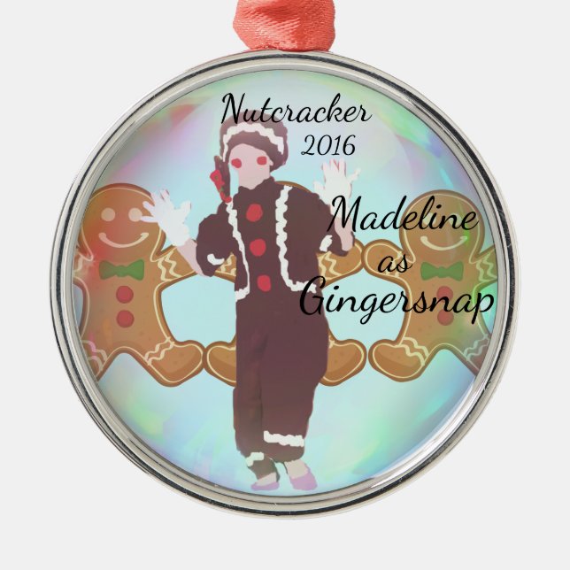 De Metal Ornamento personalizado do Nutcracker - Gingersnap (Frente)