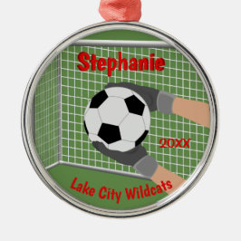 De Metal Ornamento personalizado Goalie do futebol