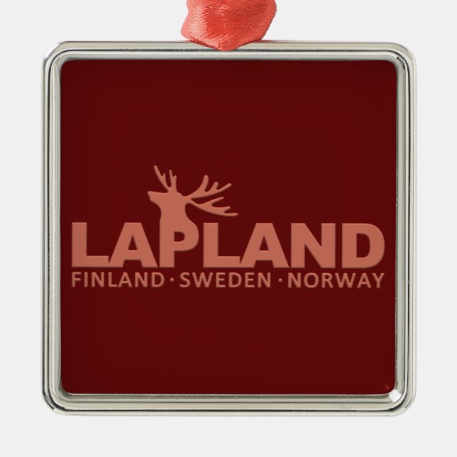 De Metal ornamento personalizado LAPLAND (Frente)