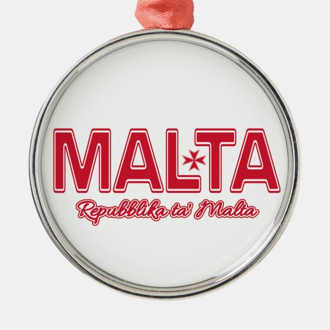 De Metal ornamento personalizado MALTA (Frente)