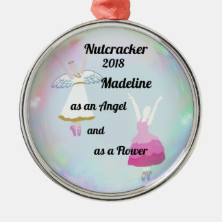 De Metal Ornamento personalizado Nutcracker - anjo/flor