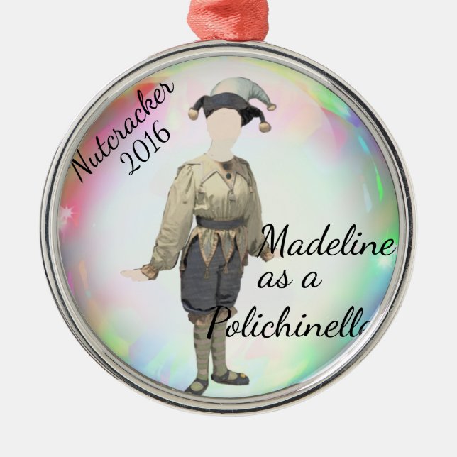De Metal Ornamento personalizado Polichinelle do Nutcracker (Frente)