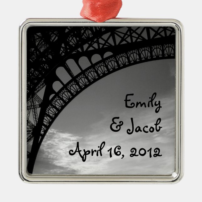De Metal Ornamento personalizado torre Eiffel (Frente)