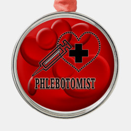 DE METAL ORNAMENTO PHLEBOTOMIST DO SANGUE - VENIPUNCTURIST