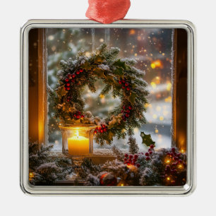 De Metal Ornamento por Wreath Candlelight
