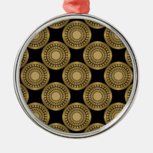 De Metal Ornamento Premium em Círculos Ultra Modernos, Ouro