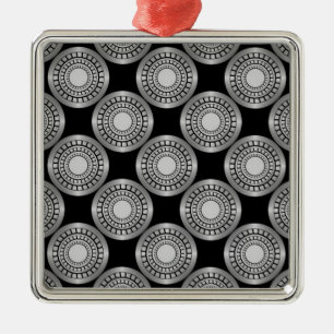 De Metal Ornamento Premium em Círculos Ultra Modernos, Prat