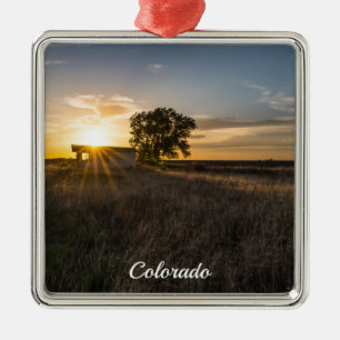 De Metal Ornamento Premium Sunset Colorado Abandonado