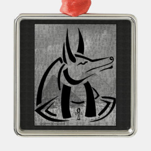 De Metal Ornamento Quadrado Anubis Premium