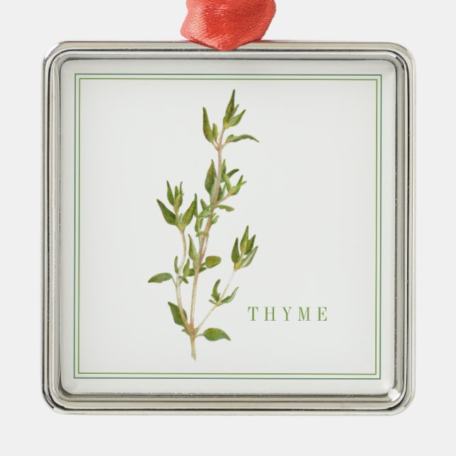 De Metal Ornamento Quadrado FRESH THYME Premium (Frente)