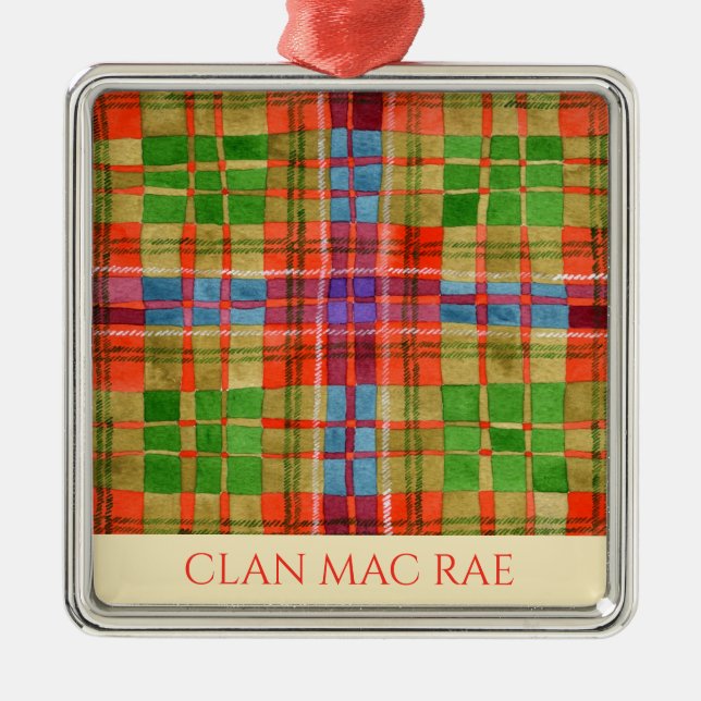 De Metal Ornamento Quadrado MAC RAE Premium (Frente)