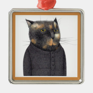 De Metal Ornamento Quadrado Premium CAT DA LADY