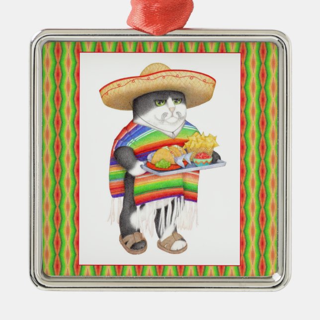 De Metal Ornamento Quadrado WENDELITO Premium (Frente)