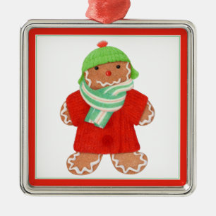 De Metal Ornamento Quadrado WOOLIE GINGERBREAD Premium