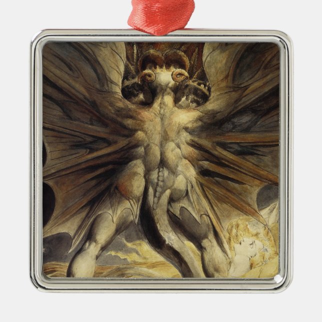 De Metal ornamento Red Dragon (Frente)