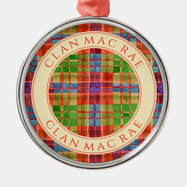 DE METAL ORNAMENTO REDONDO PREMIUM CLAN MAC RAE (Frente)