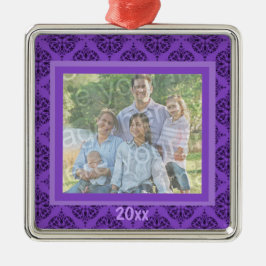 De Metal Ornamento roxo da lembrança do damasco