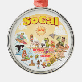 De Metal Ornamento Sunset do Sul da Califórnia