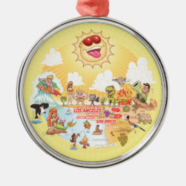 De Metal Ornamento Sunshine do Sul da Califórnia