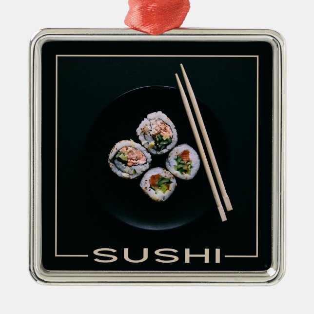 De Metal Ornamento Sushi (Frente)