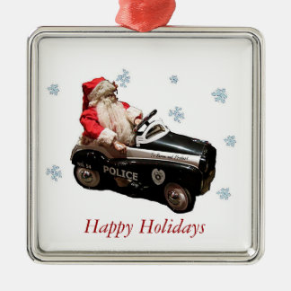 De Metal Ornamento velho do papai noel 2 da polícia da