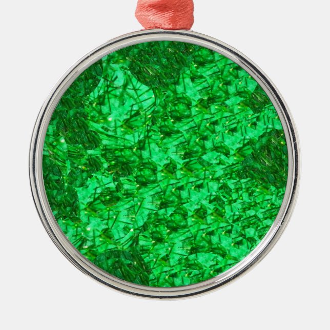 De Metal Ornamento Verde Gordo (Frente)