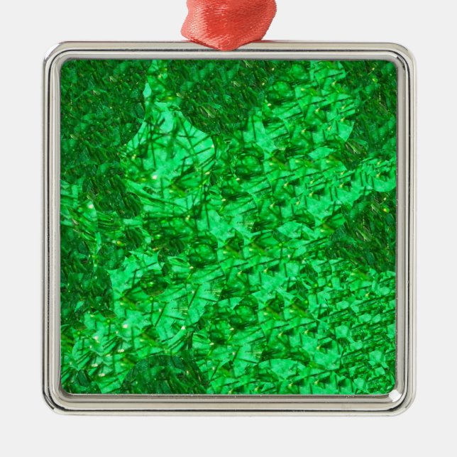 De Metal Ornamento Verde Gordo (Frente)